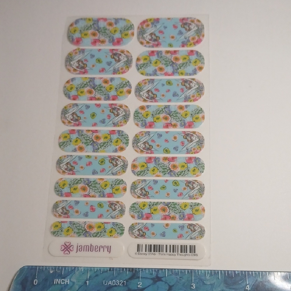 Jamberry Disney 37A6 Think Happy Thoughts Fairy Nail Wraps